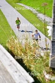 11.08.2022, Hochfilzen, Austria (AUT): David Zobel (GER), Philipp Nawrath (GER) - Biathlon summer training, Hochfilzen (AUT). www.nordicfocus.com. © Reichert/NordicFocus. Every downloaded picture is fee-liable.
