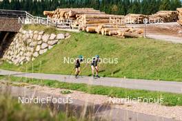 14.09.2022, Lavaze, Italy (ITA): Peppe Femling (SWE), Elvira Oeberg (SWE), (l-r)  - Biathlon summer training, Lavaze (ITA). www.nordicfocus.com. © Barbieri/NordicFocus. Every downloaded picture is fee-liable.