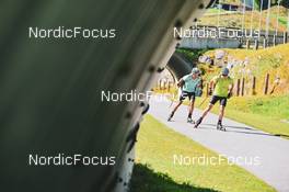 10.08.2022, Hochfilzen, Austria (AUT): Philipp Horn (GER), Justus Strelow (GER) - Biathlon summer training, Hochfilzen (AUT). www.nordicfocus.com. © Reichert/NordicFocus. Every downloaded picture is fee-liable.
