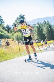 04.08.2022, Font-Romeu, France (FRA): Damien Levet (FRA) - Biathlon summer training, Font-Romeu (FRA). www.nordicfocus.com. © Authamayou/NordicFocus. Every downloaded picture is fee-liable.