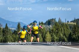 13.09.2022, Lavaze, Italy (ITA): Elvira Oeberg (SWE), Stina Nilsson (SWE), (l-r)  - Biathlon summer training, Lavaze (ITA). www.nordicfocus.com. © Vanzetta/NordicFocus. Every downloaded picture is fee-liable.