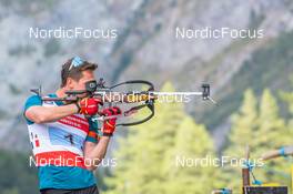 25.08.2022, Bessans, France (FRA): Fabien Claude (FRA) - Biathlon summer training, Bessans (FRA). www.nordicfocus.com. © Authamayou/NordicFocus. Every downloaded picture is fee-liable.