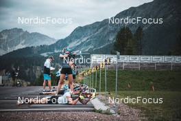 06.08.2022, Lavaze, Italy (ITA): Denise Herrmann  (GER), Vanessa Hinz  (GER), (l-r)  - Biathlon summer training, Lavaze (ITA). www.nordicfocus.com. © Vanzetta/NordicFocus. Every downloaded picture is fee-liable.