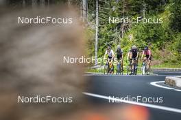 8.08.2022, Lavaze, Italy (ITA): Denise Herrmann  (GER), Anna Weidel  (GER), Janina Hettich-Walz  (GER), Vanessa Voigt  (GER), Vanessa Hinz  (GER), (l-r)  - Biathlon summer training, Lavaze (ITA). www.nordicfocus.com. © Vanzetta/NordicFocus. Every downloaded picture is fee-liable.