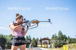 27.07.2022, Font-Romeu, France (FRA): Fany Bertrand (FRA) - Biathlon summer training, Font-Romeu (FRA). www.nordicfocus.com. © Authamayou/NordicFocus. Every downloaded picture is fee-liable.