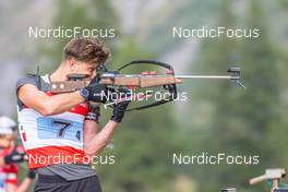 25.08.2022, Bessans, France (FRA): Paul Fontaine (FRA) - Biathlon summer training, Bessans (FRA). www.nordicfocus.com. © Authamayou/NordicFocus. Every downloaded picture is fee-liable.