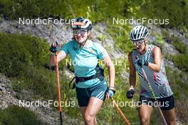 06.08.2022, Lavaze, Italy (ITA): Janina Hettich-Walz  (GER), Anna Weidel  (GER), (l-r)  - Biathlon summer training, Lavaze (ITA). www.nordicfocus.com. © Vanzetta/NordicFocus. Every downloaded picture is fee-liable.