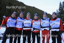 08.11.2022, Davos, Switzerland (SUI): Alina Meier (SUI), Lea Fischer (SUI), Lydia Hiernickel (SUI), Nadja Kaelin (SUI), Anja Weber (SUI), Nadine Faehndrich (SUI), (l-r) - Biathlon training, Snowfarming track, Davos (SUI). www.nordicfocus.com. © Manzoni/NordicFocus. Every downloaded picture is fee-liable.
