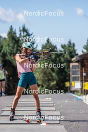 27.07.2022, Font-Romeu, France (FRA): Camille Coupe (FRA) - Biathlon summer training, Font-Romeu (FRA). www.nordicfocus.com. © Authamayou/NordicFocus. Every downloaded picture is fee-liable.