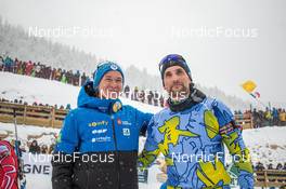 02.04.2022, Premanon, France (FRA): Anais Bescond (FRA), Simon Desthieux (FRA), (l-r)  - French Championships biathlon, mass, Premanon (FRA). www.nordicfocus.com. © Augustin Authamayou/NordicFocus. Every downloaded picture is fee-liable.