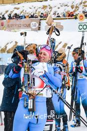 02.04.2022, Premanon, France (FRA): Anais Bescond (FRA), Enora Latuilliere (FRA), (l-r)  - French Championships biathlon, mass, Premanon (FRA). www.nordicfocus.com. © Augustin Authamayou/NordicFocus. Every downloaded picture is fee-liable.