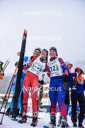 02.04.2022, Premanon, France (FRA): Eve Bouvard (FRA), Margot Chichignoud (FRA), Noemie Remonnay (FRA), (l-r)  - French Championships biathlon, mass, Premanon (FRA). www.nordicfocus.com. © Leo Authamayou/NordicFocus. Every downloaded picture is fee-liable.
