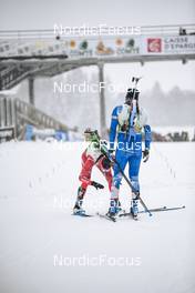 02.04.2022, Premanon, France (FRA): Lou Thievent (FRA), Gaetan Paturel (FRA), (l-r)  - French Championships biathlon, mass, Premanon (FRA). www.nordicfocus.com. © Augustin Authamayou/NordicFocus. Every downloaded picture is fee-liable.