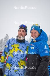 02.04.2022, Premanon, France (FRA): Anais Bescond (FRA), Simon Desthieux (FRA), (l-r)  - French Championships biathlon, mass, Premanon (FRA). www.nordicfocus.com. © Augustin Authamayou/NordicFocus. Every downloaded picture is fee-liable.
