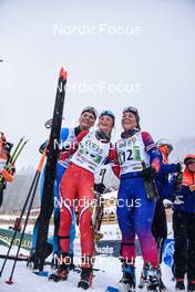 02.04.2022, Premanon, France (FRA): Eve Bouvard (FRA), Margot Chichignoud (FRA), Noemie Remonnay (FRA), (l-r)  - French Championships biathlon, mass, Premanon (FRA). www.nordicfocus.com. © Leo Authamayou/NordicFocus. Every downloaded picture is fee-liable.