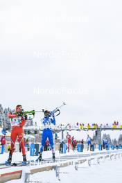03.04.2022, Premanon, France (FRA): LOU Thievent (FRA), GAETAN Paturel (FRA), (l-r)  - French Championships biathlon, relay, Premanon (FRA). www.nordicfocus.com. © Leo Authamayou/NordicFocus. Every downloaded picture is fee-liable.