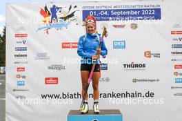 02.09.2022, Oberhof, Germany (GER): Sophia Schneider (GER), (l-r) - German Championships biathon, individual women, Oberhof (GER). www.nordicfocus.com. © Deubert/NordicFocus. Every downloaded picture is fee-liable.