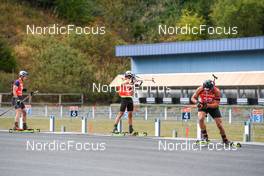 04.09.2022, Oberhof, Germany (GER): Philipp Horn (GER), Tommaso Giacomel (ITA), (l-r)  - German Championships biathon, pursuit men, Oberhof (GER). www.nordicfocus.com. © Deubert/NordicFocus. Every downloaded picture is fee-liable.