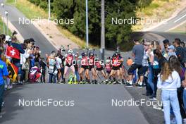 04.09.2022, Oberhof, Germany (GER): Marie Hubl (GER), Josephine Dingelstedt (GER), Charlotte Koch (GER), Nina Lange (GER), (l-r)  - German Championships biathon, pursuit women, Oberhof (GER). www.nordicfocus.com. © Deubert/NordicFocus. Every downloaded picture is fee-liable.