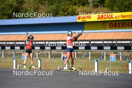 04.09.2022, Oberhof, Germany (GER): Marion Wiesensarter (GER), Denise Herrmann (GER), (l-r)  - German Championships biathon, pursuit women, Oberhof (GER). www.nordicfocus.com. © Deubert/NordicFocus. Every downloaded picture is fee-liable.