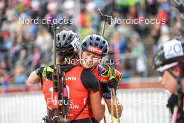 04.09.2022, Oberhof, Germany (GER): Lisa Spark (GER), Selina Kastl (GER), (l-r)  - German Championships biathon, pursuit women, Oberhof (GER). www.nordicfocus.com. © Deubert/NordicFocus. Every downloaded picture is fee-liable.