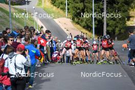 04.09.2022, Oberhof, Germany (GER): Marie Hubl (GER), Josephine Dingelstedt (GER), Charlotte Koch (GER), Nina Lange (GER), (l-r)  - German Championships biathon, pursuit women, Oberhof (GER). www.nordicfocus.com. © Deubert/NordicFocus. Every downloaded picture is fee-liable.