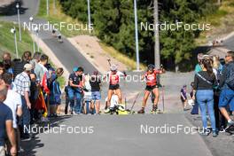 04.09.2022, Oberhof, Germany (GER): Sophia Schneider (GER), Lisa Spark (GER), (l-r)  - German Championships biathon, pursuit women, Oberhof (GER). www.nordicfocus.com. © Deubert/NordicFocus. Every downloaded picture is fee-liable.