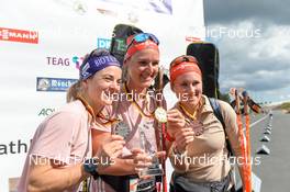 04.09.2022, Oberhof, Germany (GER): Marion Wiesensarter (GER), Denise Herrmann (GER), Janina Hettich Walz (GER), (l-r) - German Championships biathon, pursuit women, Oberhof (GER). www.nordicfocus.com. © Deubert/NordicFocus. Every downloaded picture is fee-liable.