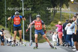 03.09.2022, Oberhof, Germany (GER): Cedric Christille (ITA), Vincent Bonacci (USA), (l-r)  - German Championships biathon, sprint men, Oberhof (GER). www.nordicfocus.com. © Deubert/NordicFocus. Every downloaded picture is fee-liable.