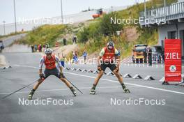03.09.2022, Oberhof, Germany (GER): Niklas Hartweg (SUI), Danilo Riethmueller (GER), (l-r)  - German Championships biathon, sprint men, Oberhof (GER). www.nordicfocus.com. © Deubert/NordicFocus. Every downloaded picture is fee-liable.