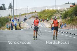 03.09.2022, Oberhof, Germany (GER): Niklas Hartweg (SUI), Danilo Riethmueller (GER), (l-r)  - German Championships biathon, sprint men, Oberhof (GER). www.nordicfocus.com. © Deubert/NordicFocus. Every downloaded picture is fee-liable.