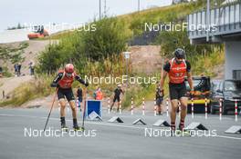 03.09.2022, Oberhof, Germany (GER): Birger Hartmann (GER), Serafin Wiestner (SUI), (l-r)  - German Championships biathon, sprint men, Oberhof (GER). www.nordicfocus.com. © Deubert/NordicFocus. Every downloaded picture is fee-liable.