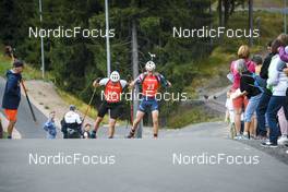 03.09.2022, Oberhof, Germany (GER): Hendrik Rudolph (GER), Paul Schommer (USA), (l-r)  - German Championships biathon, sprint men, Oberhof (GER). www.nordicfocus.com. © Deubert/NordicFocus. Every downloaded picture is fee-liable.
