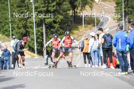 03.09.2022, Oberhof, Germany (GER): Aita Gasparin (SUI), Lea Meier (SUI), (l-r)  - German Championships biathon, sprint women, Oberhof (GER). www.nordicfocus.com. © Deubert/NordicFocus. Every downloaded picture is fee-liable.