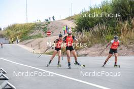 03.09.2022, Oberhof, Germany (GER): Charlotte Koch (GER), Vanessa Voigt (GER), Isabel Neugebauer (GER), (l-r)  - German Championships biathon, sprint women, Oberhof (GER). www.nordicfocus.com. © Deubert/NordicFocus. Every downloaded picture is fee-liable.