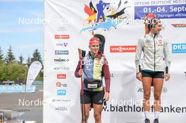 03.09.2022, Oberhof, Germany (GER): Denise Herrmann (GER), Sophia Schneider (GER), (l-r) - German Championships biathon, sprint women, Oberhof (GER). www.nordicfocus.com. © Deubert/NordicFocus. Every downloaded picture is fee-liable.