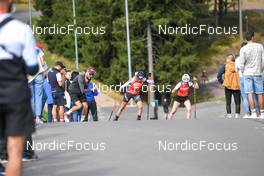 03.09.2022, Oberhof, Germany (GER): Aita Gasparin (SUI), Marie Hubl (GER), (l-r)  - German Championships biathon, sprint women, Oberhof (GER). www.nordicfocus.com. © Deubert/NordicFocus. Every downloaded picture is fee-liable.
