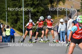03.09.2022, Oberhof, Germany (GER): Wenke Heinemann (GER), Susanna Meinen (SUI), Anna Weidel (GER), (l-r)  - German Championships biathon, sprint women, Oberhof (GER). www.nordicfocus.com. © Deubert/NordicFocus. Every downloaded picture is fee-liable.