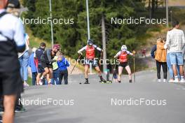 03.09.2022, Oberhof, Germany (GER): Aita Gasparin (SUI), Marie Hubl (GER), (l-r)  - German Championships biathon, sprint women, Oberhof (GER). www.nordicfocus.com. © Deubert/NordicFocus. Every downloaded picture is fee-liable.