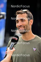 02.09.2022, Annecy, France (FRA): feature: Martin Fourcade, interview, laughing - Martin Fourcade Nordic Festival, Annecy (FRA). www.nordicfocus.com. © Reichert/NordicFocus. Every downloaded picture is fee-liable.