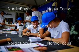 03.09.2022, Annecy, France (FRA): Delphine Claudel (FRA), Melissa Gal (FRA), Nadine Faehndrich (SUI), (l-r) - Martin Fourcade Nordic Festival, Annecy (FRA). www.nordicfocus.com. © Reichert/NordicFocus. Every downloaded picture is fee-liable.