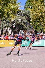 03.09.2022, Annecy, France (FRA): Federica Sanfilippo (ITA), Anais Chevalier-Bouchet (FRA), (l-r) - Martin Fourcade Nordic Festival, Annecy (FRA). www.nordicfocus.com. © Reichert/NordicFocus. Every downloaded picture is fee-liable.