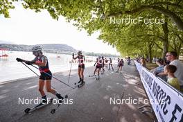 03.09.2022, Annecy, France (FRA): Nadine Faehndrich (SUI), Victoria Carl (GER), Coralie Bentz (FRA), (l-r) - Martin Fourcade Nordic Festival, Annecy (FRA). www.nordicfocus.com. © Reichert/NordicFocus. Every downloaded picture is fee-liable.