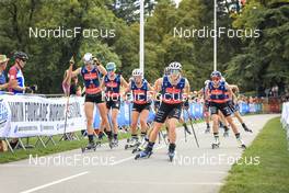 03.09.2022, Annecy, France (FRA): Victoria Carl (GER), Melissa Gal (FRA¬), (l-r) - Martin Fourcade Nordic Festival, Annecy (FRA). www.nordicfocus.com. © Manzoni/NordicFocus. Every downloaded picture is fee-liable.