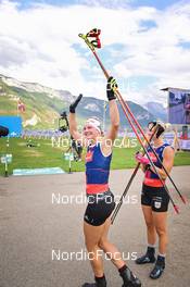 03.09.2022, Annecy, France (FRA): Victoria Carl (GER), Maja Dahlqvist (SWE), (l-r) - Martin Fourcade Nordic Festival, Annecy (FRA). www.nordicfocus.com. © Manzoni/NordicFocus. Every downloaded picture is fee-liable.