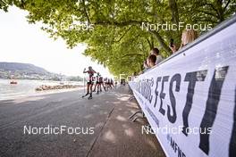 03.09.2022, Annecy, France (FRA): Maja Dahlqvist (SWE), Nadine Faehndrich (SUI), (l-r) - Martin Fourcade Nordic Festival, Annecy (FRA). www.nordicfocus.com. © Reichert/NordicFocus. Every downloaded picture is fee-liable.