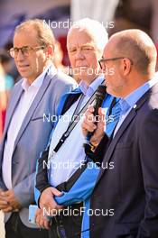 03.09.2022, Annecy, France (FRA): Olle Dahlin (IBU prseident), Fabien Saguez (president french ski federation), (l-r) - Martin Fourcade Nordic Festival, Annecy (FRA). www.nordicfocus.com. © Reichert/NordicFocus. Every downloaded picture is fee-liable.