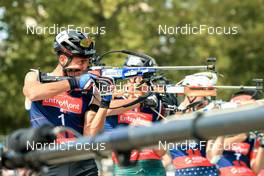 03.09.2022, Annecy, France (FRA): Quentin Fillon Maillet (FRA) - Martin Fourcade Nordic Festival, Annecy (FRA). www.nordicfocus.com. © Manzoni/NordicFocus. Every downloaded picture is fee-liable.