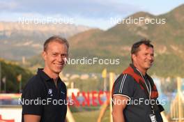 02.09.2022, Annecy, France (FRA): Daniel Boehm (GER), IBU Sports Director, Kristjan Oja (EST), Race Director IBU Cup, (l-r) - Martin Fourcade Nordic Festival, Annecy (FRA). www.nordicfocus.com. © Manzoni/NordicFocus. Every downloaded picture is fee-liable.