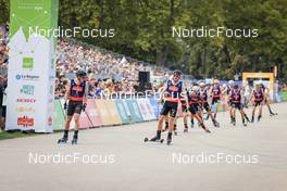 03.09.2022, Annecy, France (FRA): Michal Novak (CZE), Hugo Lapalus (FRA), (l-r) - Martin Fourcade Nordic Festival, Annecy (FRA). www.nordicfocus.com. ©Manzoni/NordicFocus. Every downloaded picture is fee-liable.